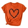 thumbnail image 2 of Otvok Women Valentine Day Love Printed Short Sleeve T-Shirt Round Neck Shirts, 2 of 6