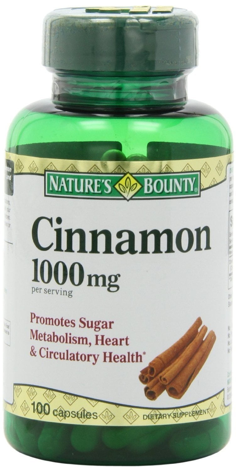 Nature's Bounty Cinnamon 1,000 mg Caps, 100 ct