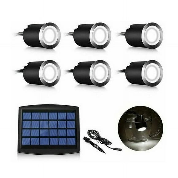 Outdoor Deck Lights, Solar Powered Low Voltage Landscape Lighting, Waterproof IP67, Ideal For Patio, Decks, Walkway, Garden, Yard, Paths, Porch, Stairs (6pcs)