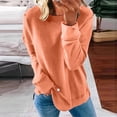 thumbnail image 2 of Lisingtool Clearance Hoodies for Women Women Autumn Winter Loose Casual Casual Long Sleeves Round Neck Solid Color Sweatershirt S-XXL Clearance sale, 2 of 5