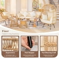 thumbnail image 3 of RADIATA 7 Pcs Boho Outdoor Furniture Lounge Set with Egg Chair Wicker Patio Sofa Conversation Cream, 3 of 10