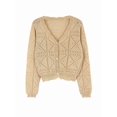 thumbnail image 2 of Women'S 2025 Spring Autumn Winter Short Cardigan Sweater Top Long Sleeve V-Neck Cardigan Jacket Casual Knitwear Apricot XL, 2 of 9