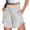 #08 White 【Mix, Match & Rotate: Stock Up on Daily Colors】, variant on Women's Solid Color Casual High-Waist Elastic Waist Pocket Shorts with Ruffled Wrap Detail, Soft Polyester Shorts for Women, Summer Beach Vacation Outdoor Yoga Workout | UKHCCC,Army Green L
