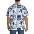 thumbnail image 3 of Gukieu Skiing Enthusiast Print Men's Short-sleeved Shirts, Button-down Pocket Shirts, T-shirts, Beach Vacation Travel Summer Clothing-3X-Large, 3 of 5