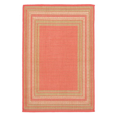 Terrace Patio Rug - Liora Manne Terrace Etched Bdr Indoor/Outdoor Rug Orange 7'10