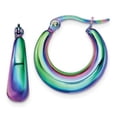 thumbnail image 4 of Auriga Fine Jewelry Stainless Steel Rainbow IP-plated Hoop Earrings for Women, 4 of 6