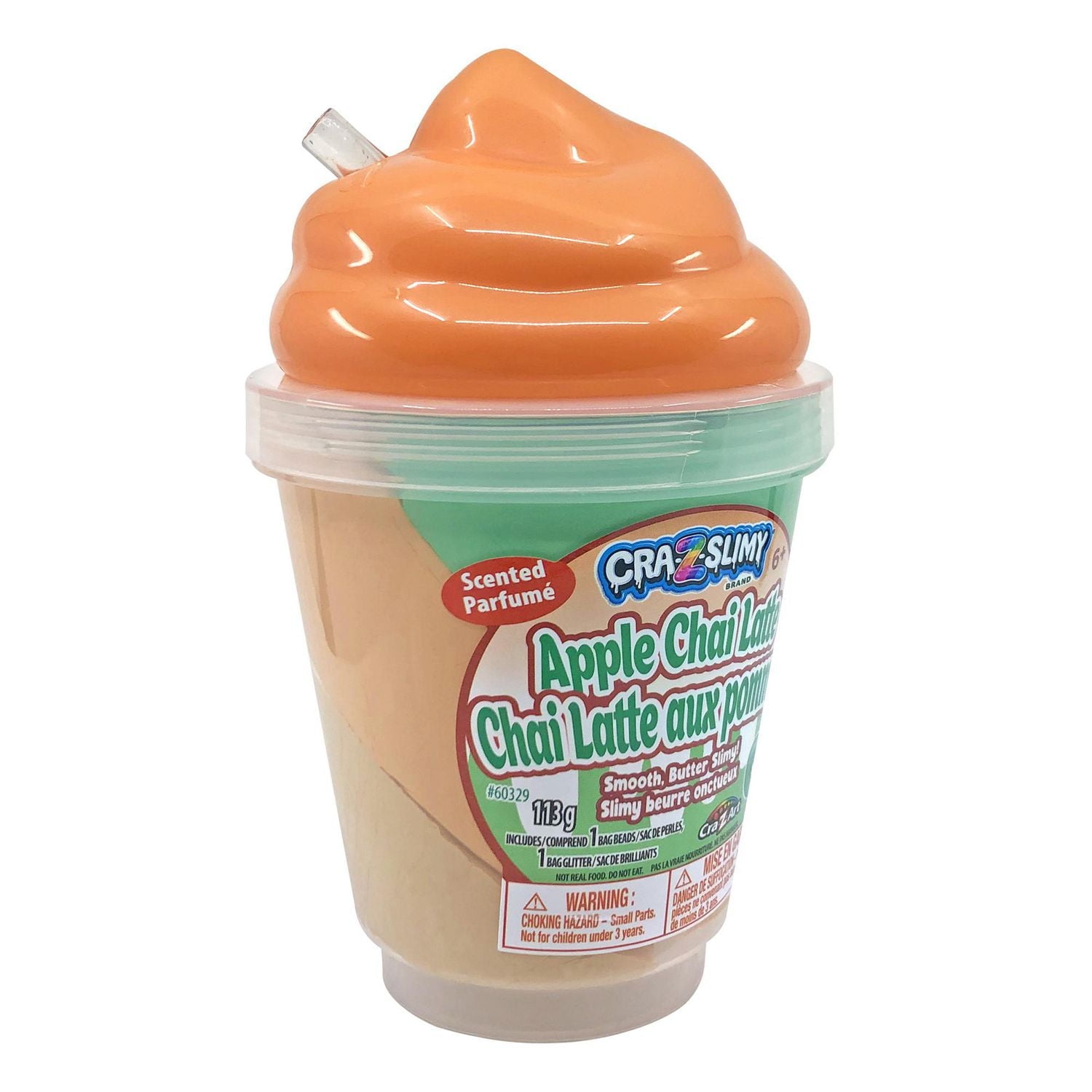 Cra-Z-Slimy Smoothie: Apple Chai Latte Slime, Ages 6+.  Great gift for any occasion.
