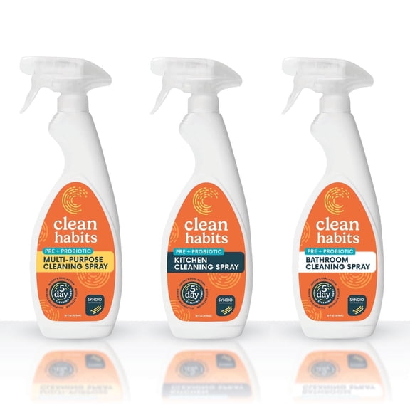Clean Habits® Probiotic Cleaning Sprays Variety 3 Pack: Multi-Purpose, Kitchen and Bathroom Cleaners