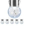 thumbnail image 1 of Paquete de 6 luces solares colgantes para exteriores, farol solar impermeable con mango y clip, luces decorativas de bola de cristal agrietado para decoración de Navidad, árbol, patio, jardín, Fokelyi WRLF-615-1, 1 of 7