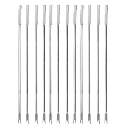 BESTOYARD Seafood Utensils Stainless Steel Forks Nut Picks Silver 12PCS