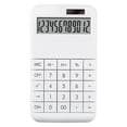 thumbnail image 1 of Calculadora de escritorio de 12 dígitos con botón sensible estándar, herramienta de contabilidad financiera Blanco 2, 1 of 5