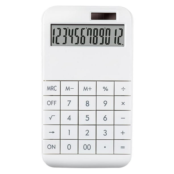 Calculadora electrónica de escritorio con pantalla LCD, herramienta de contabilidad financiera estándar para Blanco 2