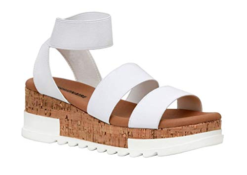 Wide Widths Available Women/'s Cushionaire Naomi Cork Wedge Sandal