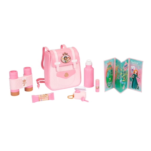 Disney Princess Style Collection Trendy Traveler Pink Pretend Play Backpack with Accessories for Kids, Multipack Quantity 1