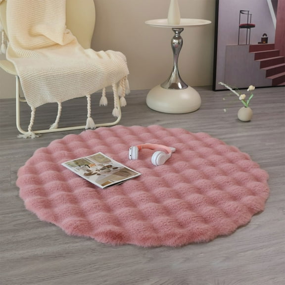 Under $10 Tyidzon Round Rug Ultra Soft Modern Area Rug, Rug Home Room Plush Carpet Decor Floor, Mat Rug Circle Rug