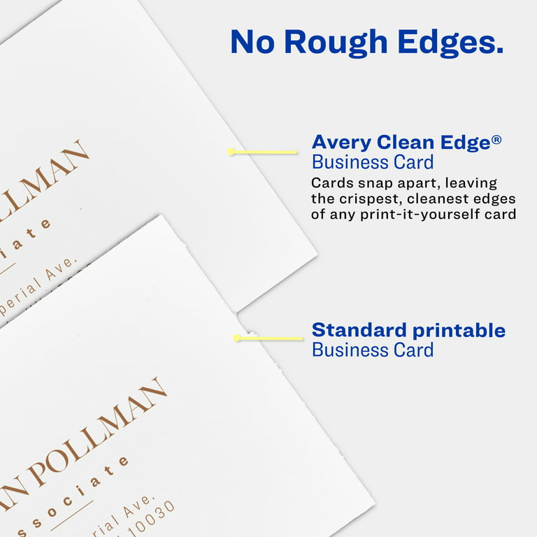 Avery Clean Edge® Printable Business Cards Matte 200 Cards (8871)