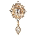 thumbnail image 1 of Broche Geométrico Sonducket para Mujer Aleación de Cristal Blanco, 1 of 6