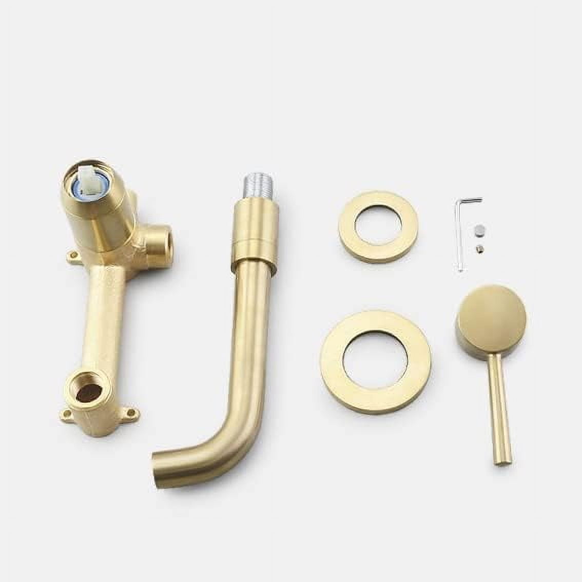 Wall Mount Bathroom Faucets,Brass Basin Sink Mixer Tap Faucet Hot and Cold,Bathroom Sink Faucet,White