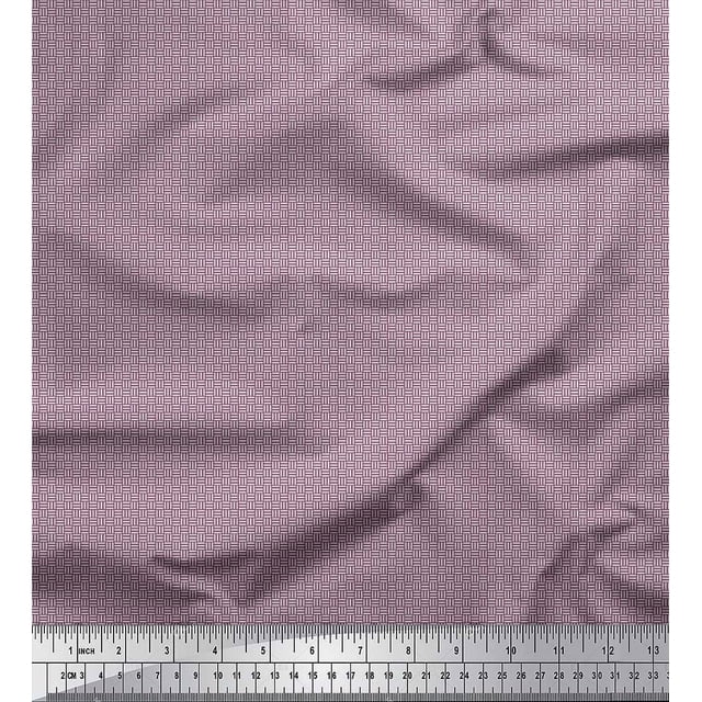 Soimoi Rayon Crepe Fabric Basketweave Small Fabric Prints by Yard 46 Inch Wide