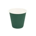 thumbnail image 4 of Restpresso 8 oz Forest Green Paper Coffee Cup - Ripple Wall - 3 1/2" x 3 1/2" x 3 1/4" - 500 count box, 4 of 10