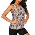 thumbnail image 2 of Zufioo Plum Print Women's Vest, Sleeveless Quick-drying Sports T-shirt, Suitable for Yoga, Running, Fitness-Small, 2 of 7