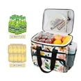 thumbnail image 2 of FORMRS Insulated Cooler Bag 24 Cans Capacity Soft Leakproof Lunch Box with Side Pockets, Retro Yellow Floral, 2 of 7