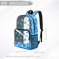 thumbnail image 7 of ZIATUBLES 17 Inch Heavy Duty Clear Backpack, Fabric & PVC Transparent Bag with Sea Turtle Ocean Print, Large Capacity See Through Bag Easy to Clean for School College Work, 7 of 7