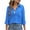 Blue, variant on Women's Button Down Shirts Long Sleeve Dress Shirts Wrinkle-Free Collared Work Office Solid Blouses Tops with Pocket(Hot Pink,M)