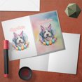 thumbnail image 3 of Happy Easter Old English Sheepdog with Bunny Ear Headband and Flowers 5x7in Folded Greeting Card Dog Lover Single Note Card with Envelope - 13001, 3 of 5