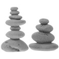 thumbnail image 1 of 2pcs Garden Patio Landscape Stone Decoration Stacked Stone Sand Table Ornaments, 1 of 4