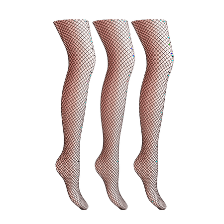 

Fishnet Stocking Cross Seamless Nylon Mesh Tights Pantyhose 3piece Pack. Made in Korea.