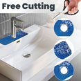 thumbnail image 3 of Xecao Blue Christmas With Snowflakes for Kitchen Sink Splash Guard Faucet Mat , Faucet Guard & Draining mat, (15" X 5.5" ), 3 of 7