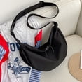 thumbnail image 4 of Bolso de hombro compuesto de lona Transpirable Mujer Dama Ocio diario (Negro), 4 of 9