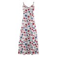 thumbnail image 4 of Vestidos de Verano con Cuello en V para las Mujeres 2025 Imprimir Vestido de Cuello Redondo sin Mangas Vestidos Largos Casuales, Ligeros Y de Moda, 4 of 6