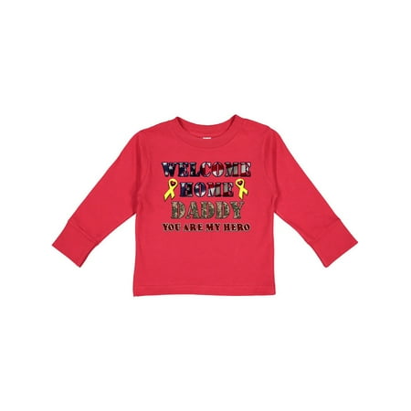 

Inktastic Welcome Home Daddy Gift Toddler Boy or Toddler Girl Long Sleeve T-Shirt