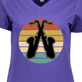 thumbnail image 4 of Inktastic Saxophone Music Vintage Band Women's V-Neck T-Shirt, 4 of 5
