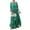 Green, variant on Women's Casual Two Piece Chiffon Set Plus Size Mother of Bride Dressy Suit Crew Neck Top Wide Leg Pant Flowy Wedding Guest Outfit