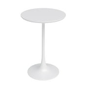 Jamesdar Kurv Steel Counter Height Cafe Table in White