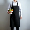 thumbnail image 3 of Black Kitchen Bib Aprons (30" x 34"), 12 Pack Professional Spun Polyester, 3 of 4