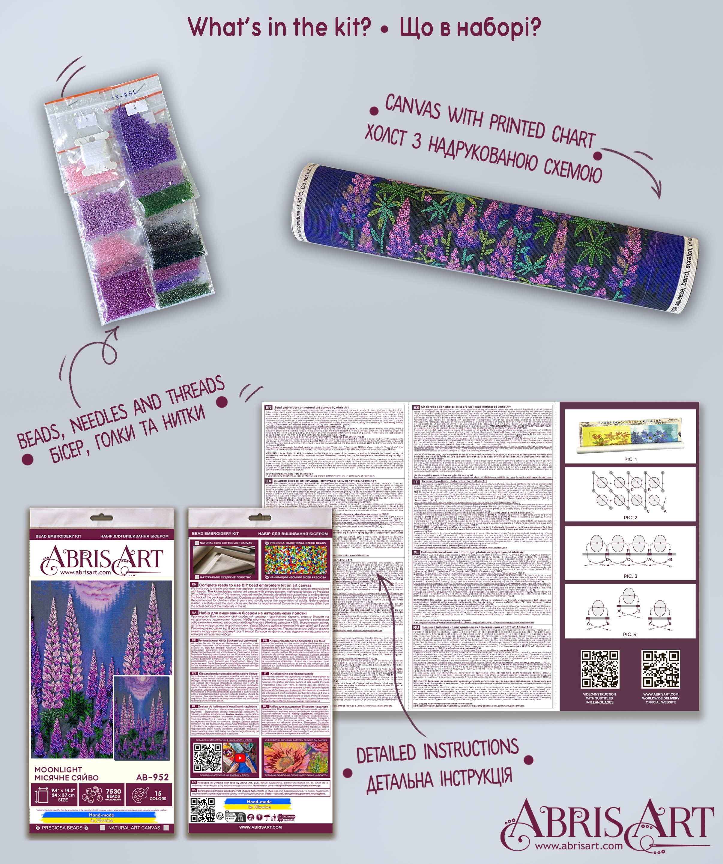 Bead Embroidery Kit - Moonlight AB-952