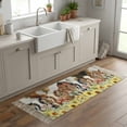 thumbnail image 6 of Area Rug with Tassels 2' x 5', Farm Cattle Yellow Sunflower Kitchen Runner Rug for Hallway Bedroom Throw Rugs, Retro Farmhouse Barn Soft Door Mat for Bathroom Entrance Living Room, 6 of 9