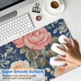 thumbnail image 4 of Long Mouse Pads for Desk,Pioneer Flower Floral Print Pattern Desk Mats on Top Of Desks, Desk Mouse Pad Extra Large with 3mm Non-Slip Base and Stitched Edge for Gaming,Office,Work,Home 35.4"x15.7", 4 of 6