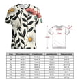 thumbnail image 2 of Nostalgic Vintage Floral Women's Short Sleeve Tops Casual Blouses T Shirt, 2 of 6