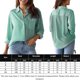 thumbnail image 2 of Camisa De Manga Larga Blusas de mujer Camisa con botones de rayas verticales Traje de trabajo de oficina (Verde XL) Cgtredaw para Mujer Verde T S, 2 of 6