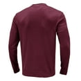 thumbnail image 3 of SWSMCLT Men's Soft Knit Pullover Sweaters Fall Work Office Business Casual Long Sleeve Knitted Sweatshirt Lightweight Slim Fit Sweater Dressy Knitwear Cozy Crewneck Warm Winter Burgundy Medium, 3 of 5