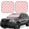 thumbnail image 1 of Lukts Rabbit And Carrot Print 2 Piece Car Sun Shade Windshield,Foldable Car Shade Front Windshield with Keeps Your Vehicle Cool-Small, 1 of 6