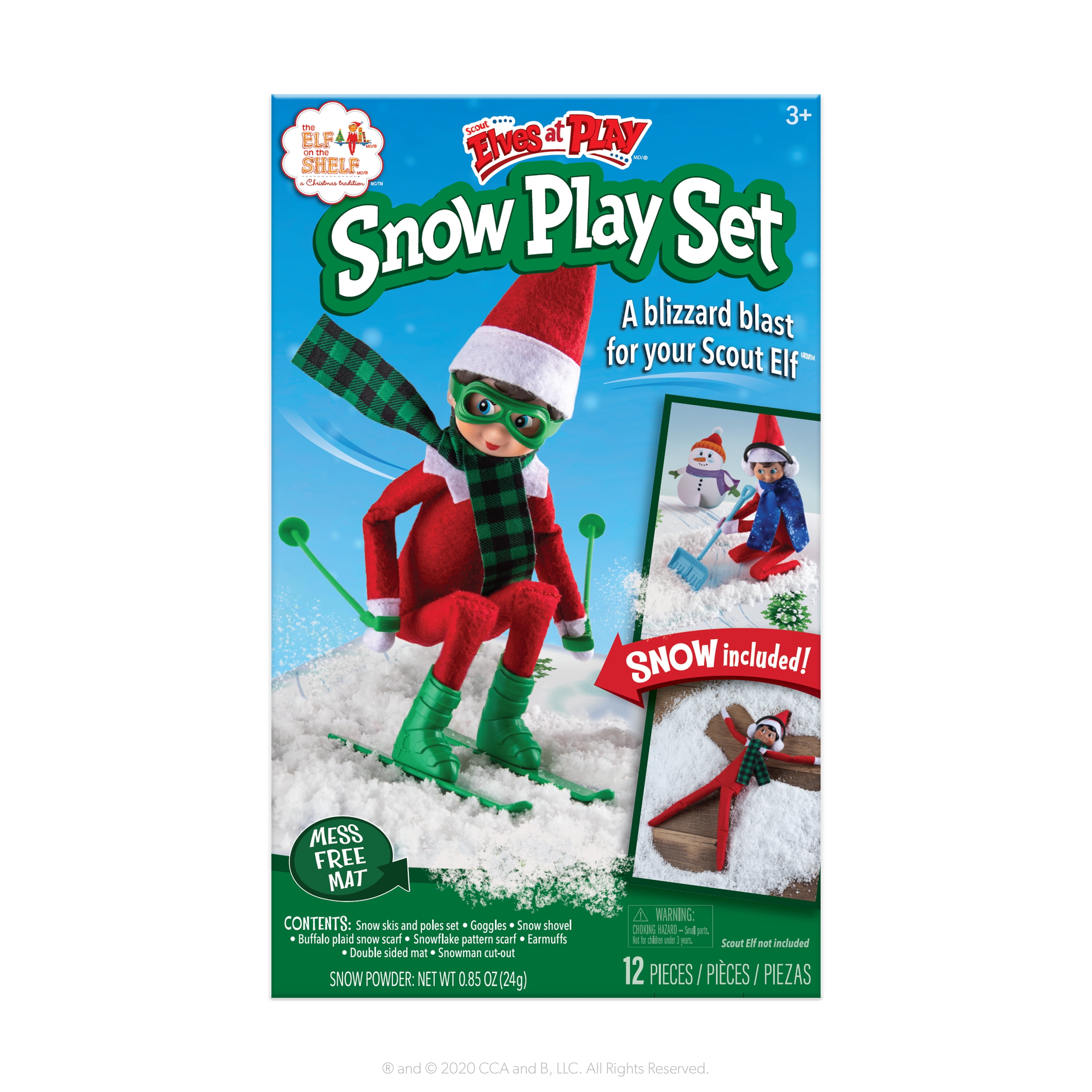 Two Sided Elf on the Shelf Scout Elf Snowflake Banner