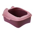 thumbnail image 2 of Cat Litter Box Durable with High Side Easy to Clean Privacy Kitty Litter Pan pink, 2 of 8