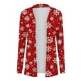 thumbnail image 5 of Levmjia Women Cardigan Fashion Christmas Printed Coat Long Sleeve Top Everyday Wear Fall Winter Party Vacation Daily, 5 of 7