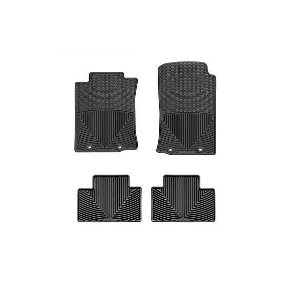 WeatherTech All-Weather Floor Mats compatible with 2012-2015 Toyota Tacoma - 1st & 2nd Row, Black